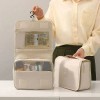 Hanging Toiletry Bag for Travel – Foldable Polyester Organizer with