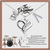 SODLYUE Drummer Drumstick Pendant Necklace, Drumstick Jewelry for Drummers &