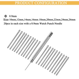 Aokelily Watch Pin 20PCS, Watch Band Spring Bar Watch Repair Kit Watchband Link Cotter Pin 10-26MM for Watchmaker for Watch Repair Shop (10MM)