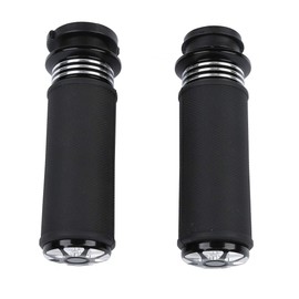 TCMT 1" 25mm Black Electric Handlebar Bar Grips Fits For Harley Touring 2008-2020