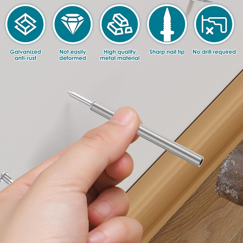 Double-Head Skirting Thread Seamless Nail, Skirting Line Without Marks Nail,