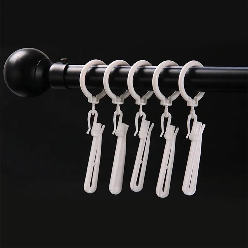 UtySty 40 Pack Curtain Hooks Drapes Hanger Adjustable Shorten Hanging
