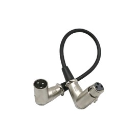 Sharplace XLR Right Angle 90 Degree Female to Male Mic Cable Connector
