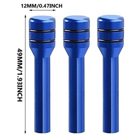Booge 4 Pcs Car Door Lock Knobs, Universal Aluminum Alloy Door Lock Pin Cover, Blue
