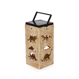 TECHKO Outdoor Solar Portable Lantern Lights Dinosaurs Jurassic Silhouette Garden Décor