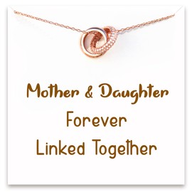 STORYJEWELLERY Mother Daughter Necklace, Daughter Gifts from Mom, Mother Daughter Gift, Pendant Jewelry Necklace for Women, Daughter Birthday Gift, Mothers Day Gifts, S925 Plated with 18K Rose Gold