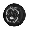 FeHuew Black and White Pug Face Spare Tire Cover 17