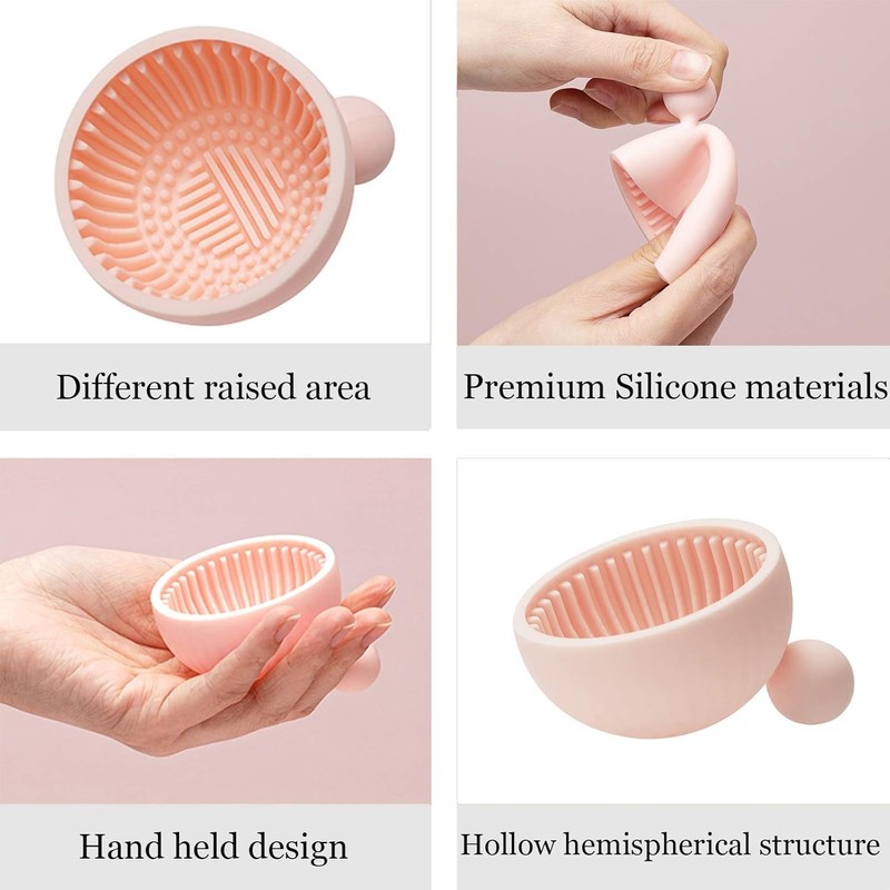 Makeup cleaning bowl, portable makeup washing tool makeup brush, silicone