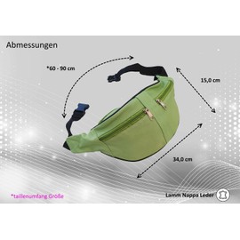 Bum Bag / Waist Bag / Belt Bag Lamb Nappa Leather - Stylish and Trendy (Light Green) for Men and Women - Hiking Outdoor Festival, light green, Neck pouch