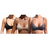 Women's 2pk Or 3pk Seamless V Neck Padded Bralette with