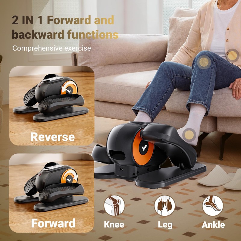 MERACH Under Desk Elliptical Machine, Ellipse Leg Exerciser as Seen