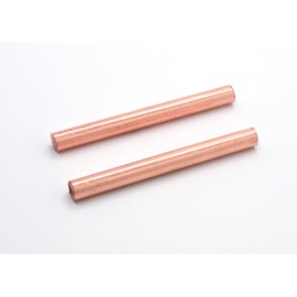KOLAMOON 2PCS Diameter 10mm 99.9% Pure Copper Round Rod Solid Copper Rod Bare Copper Cu Metal Rod for Metal DIY Craft Hobbies Length 100mm