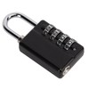 Gym Bag Locker Padlock 4 Digit Combination Zinc Alloy Black