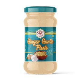 TAJ Ginger Garlic Puree | Fresh Ginger Garlic Cooking Puree | 300g (10.5oz)