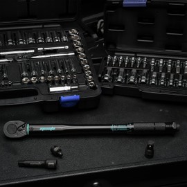 EPAuto 3/8-Inch Drive Click Torque Wrench, 10-80 ft-lb / 13.6-108.5 Nm, Black