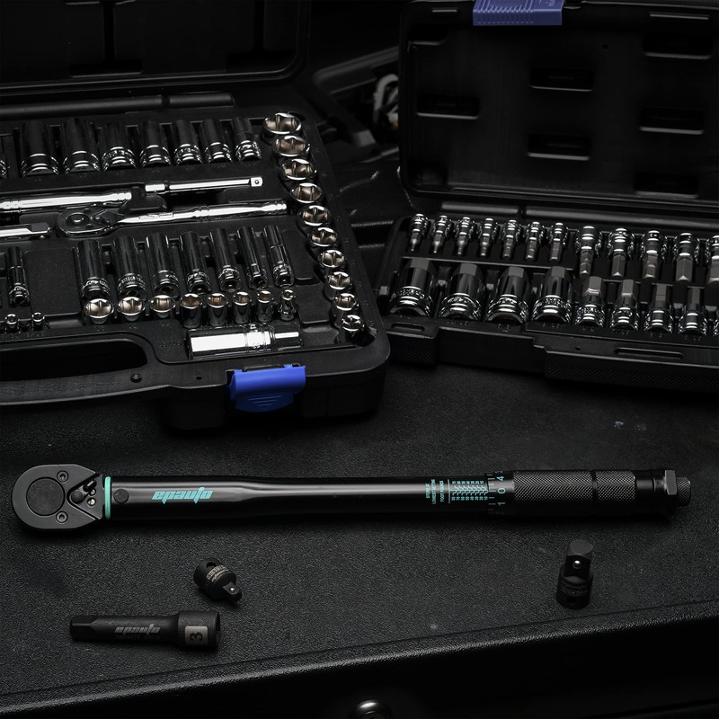EPAuto 3/8-Inch Drive Click Torque Wrench, 10-80 ft-lb / 13.6-108.5