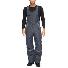 Arctix Men's Tundra Ballistic Bib Overalls With Added Visibility, Steel, XX-Large/32" Inseam