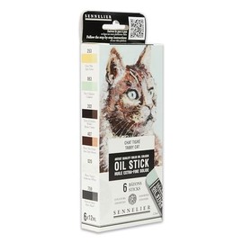 Sennelier Set of 6 Mini Oil Sticks - Tiger Cat - N130116.06