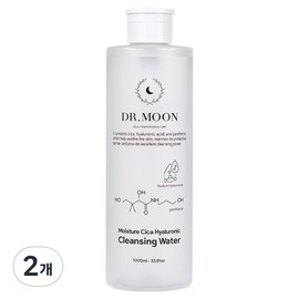 Dr. Moon Moist Cica Hyaluronic Cleansing Water, 2 units, 1L / 닥터문 촉촉한 시카 히알루로닉 클렌징워터, 2개, 1L