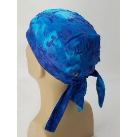 BCAH Tie Dye Bandana Headwrap Skull Cap Dorag Motorcycle Doo Du Dew Hair Scarf Cotton
