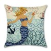 7ColorRoom 2Pack Mermaid Throw Pillow Covers Ocean Theme Beach Cushion