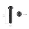 Wensilon (50Pcs) 1/4-20 * 1-3/4 Button Head Socket Cap Bolts