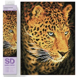 Diamond Dotz Leopard Portrait Diamond Painting Kits for Adults - Diamond Art Kits a Relaxing Creative Craft Kit with Dotz Gems 15.8x11.8
