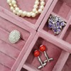 SCIKHEFT Velvet Small Jewelry Tray Organizer - 4PCS Stackable Display