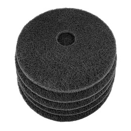 Virginia Abrasives 416-50164 Floor Maintenance Pads, Premium Non-Woven Pads, Heavy Duty Replacement for Cleaning and Polishing, Think Stripping Pads, Ideal for Synthetic Floors. 5 Pack 16" Black