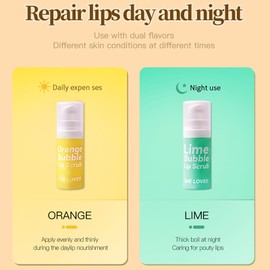 Lip Care Set, MKNZOME Set Lip Balm and Lip Scrub Lip Mask Lip Care for Day Night Lip Care, Reduce Lip Lines & Wrinkles