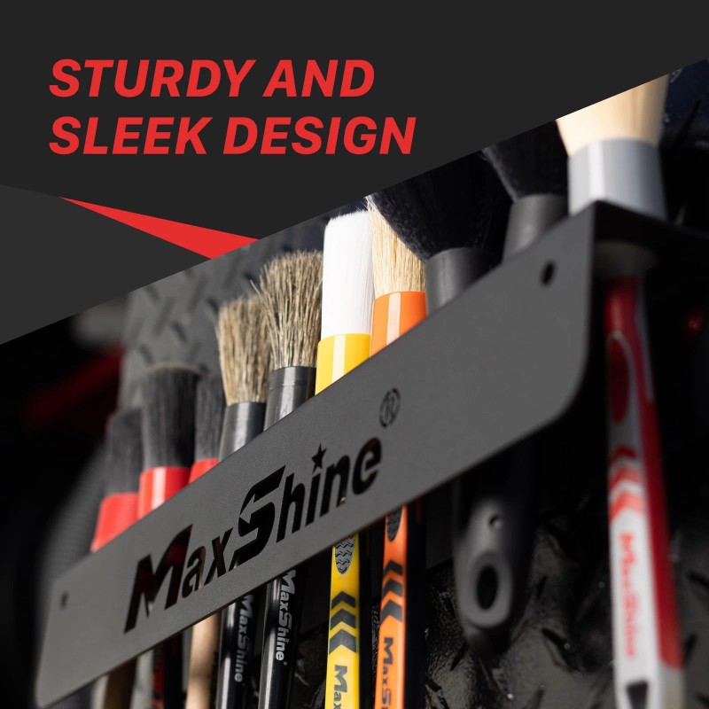 Maxshine Car Detailing Brush Holder Wall Mounted Storage For 10