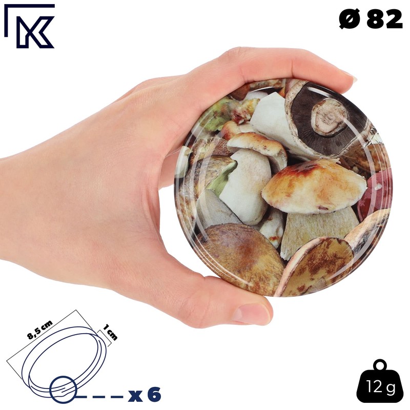 KADAX fi82 mm Screw Lid, Twist-Off Lid Set Made of