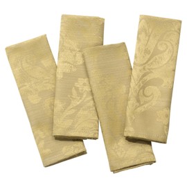 Palazzo Damask Antique Gold Pack Of 4 Napkins (20x20in-50x50cm Approx)