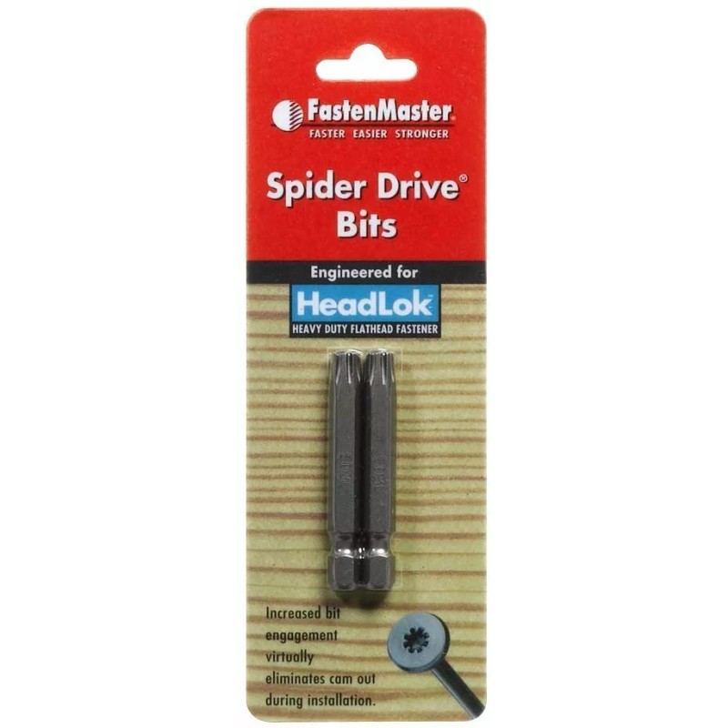 FastenMaster FMSPIDER3-2PK HeadLOK Spider Driver Bit, 2 Inches, 2-Pack