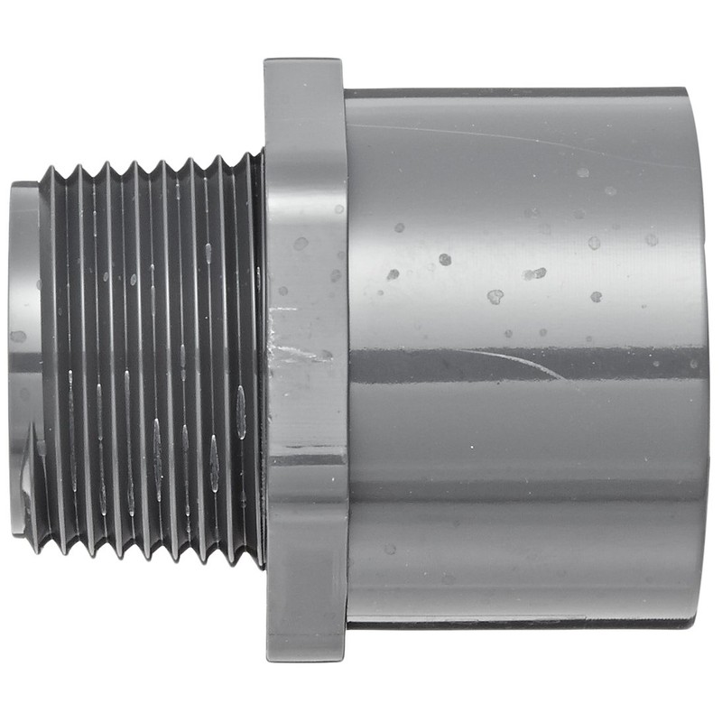 Spears 836 Series PVC Pipe Fitting, Adapter, Schedule 80, 1-1/2"