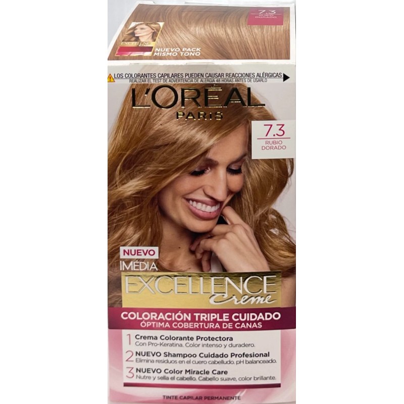 L'Oréal L'Oreal Excellence Crème #7.3 Golden Blonde (RUBIO DORADO) Made
