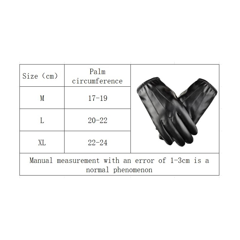 Men's Leather Gloves Touch The Screen Prevent Wind During Driving
