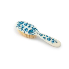 Rock & Ruddle Soft White Natural Boar Bristle Hairbrush for Babies and Young Children | Perfect for Fine Hair Detangling and Smoothing - Pretty Blue