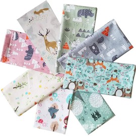 BrightGlow Cotton Fabric Patchwork Fabric Package 100% Cotton Quilting Fabric Bundle 8 Pieces 19.7 x 19.7 Inches (50 x 50 cm) Twill Fabrics Fabric Scraps Fabric Bundle DIY Cotton Cloth ZUN Sewing