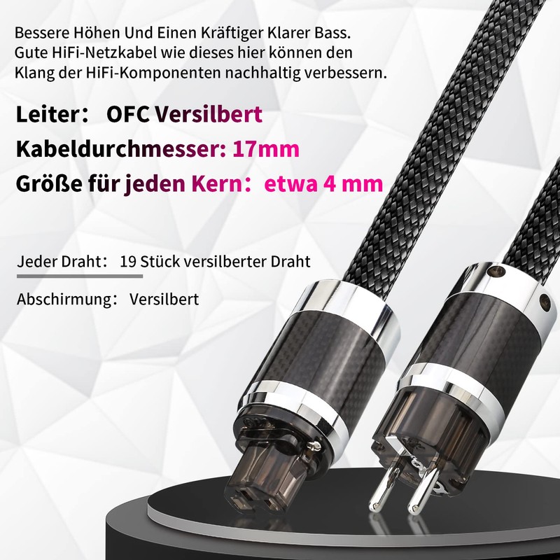 Tertullus HiFi High End Power Cable C15 Power Cable HiFi