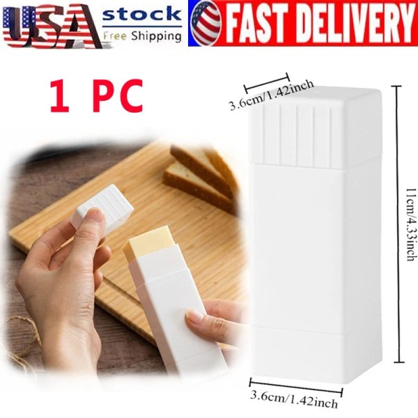 Unbranded US Plastic Vertical Rotating Butter Spreader Bread Cheese Box
