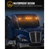 Partsam 5pcs 9 LED Cab Light Truck Trailer Cab Marker