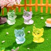 30PCS Luminous Mini Resin Fox Figurines 6 Colors Glow in