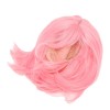 Unbranded Short Pink Bob Wig Headgear Fluffy Short Straight Bob