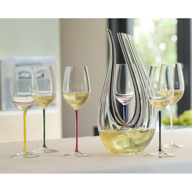 Riedel Fatto A Mano Riesling/Zinfandel Wine Glass, Black