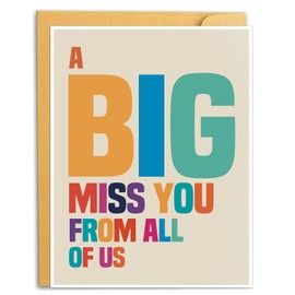Goroar A Big Miss You Card, Big Huge Thinking of You Card, Extra Large Greeting Card