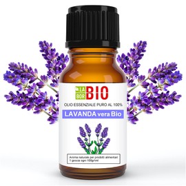 Lavanda vera Officinalis Bio Olio essenziale 100% Puro 10 ml - Uso interno Terapeutico Alimentare Diffusori Aromaterapia Cosmetica Cucina - Laborbio