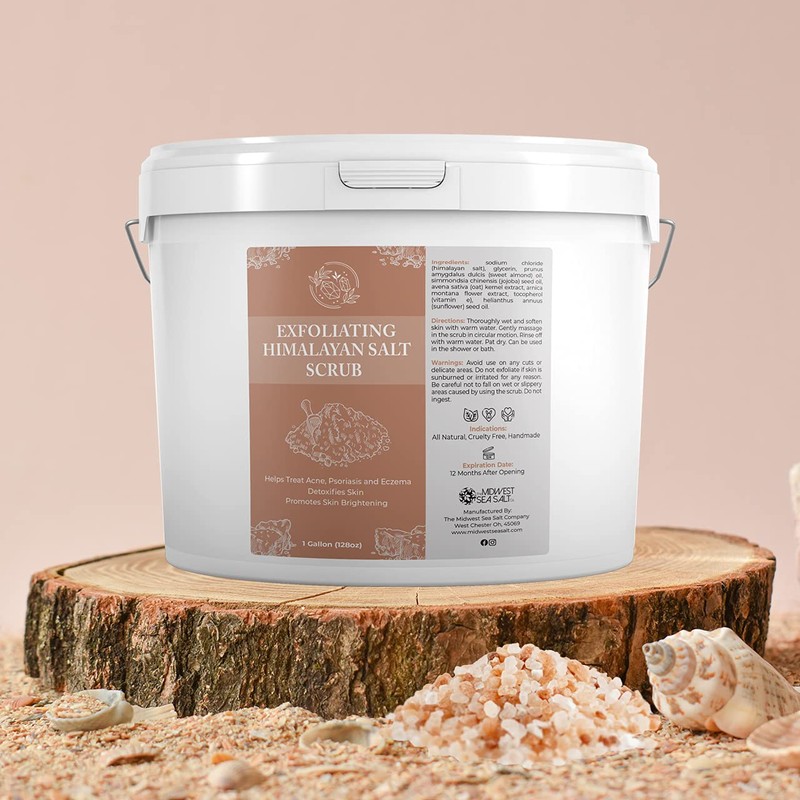 Exfoliating Himalayan Salt Scrub - 128oz - Grapefruit