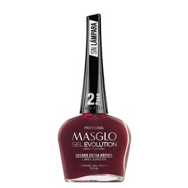 MASGLO GEL EVOLUTION Nail Polish Gel Effect, No UV/Led Lamp Required, Duration up to 12 day, 1 peice color (PROFESIONAL) Gel sin necesidad de lampara UV/Led, hasta 12 dias de duracion
