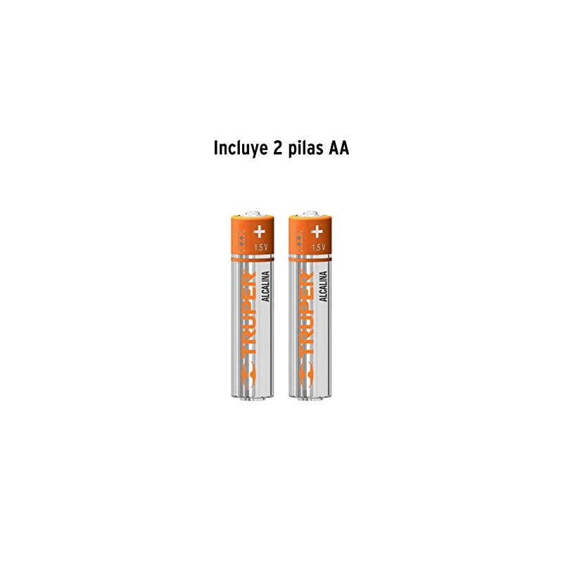 Truper Expert LINA-2AAN, Linterna de aluminio de pilas, 100 lúmenes,